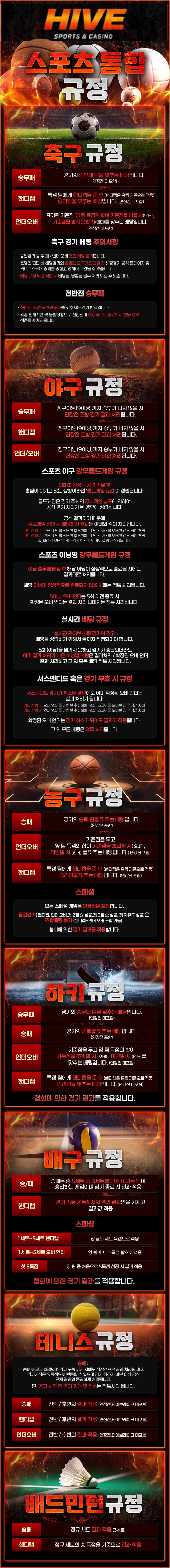 해외형 배팅규정